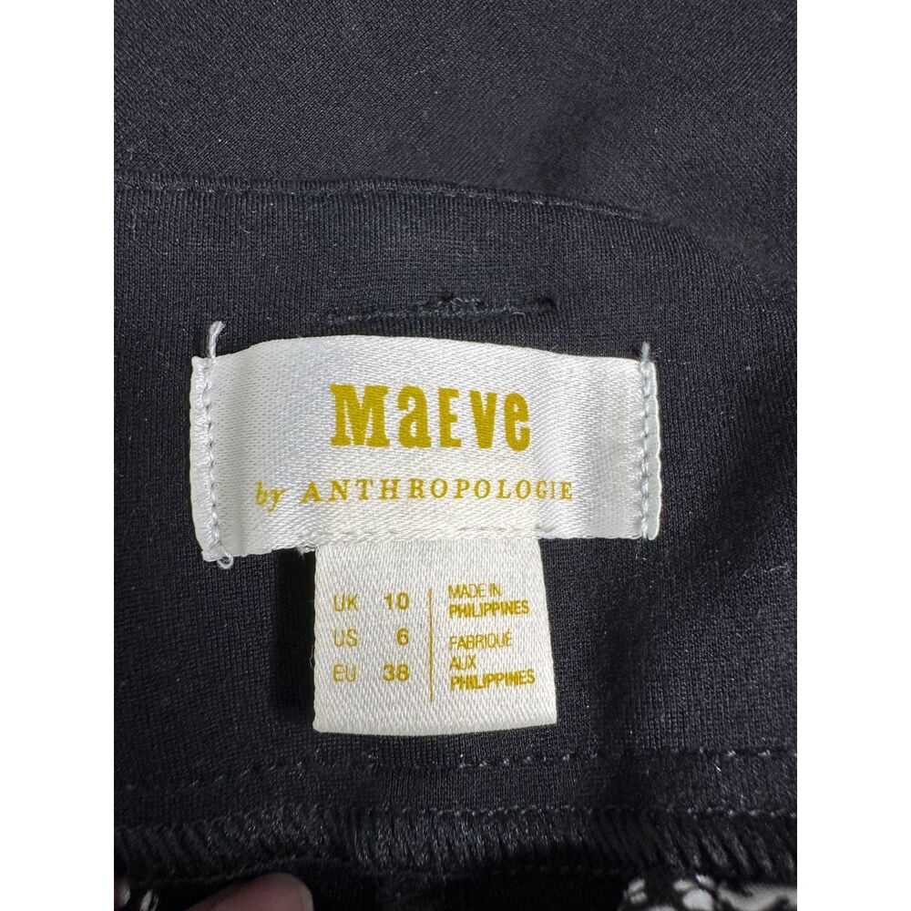 Maeve by Anthropologie Black Wide Leg Dress Pants Women Size 6 Classic Chic - Picture 9 of 9